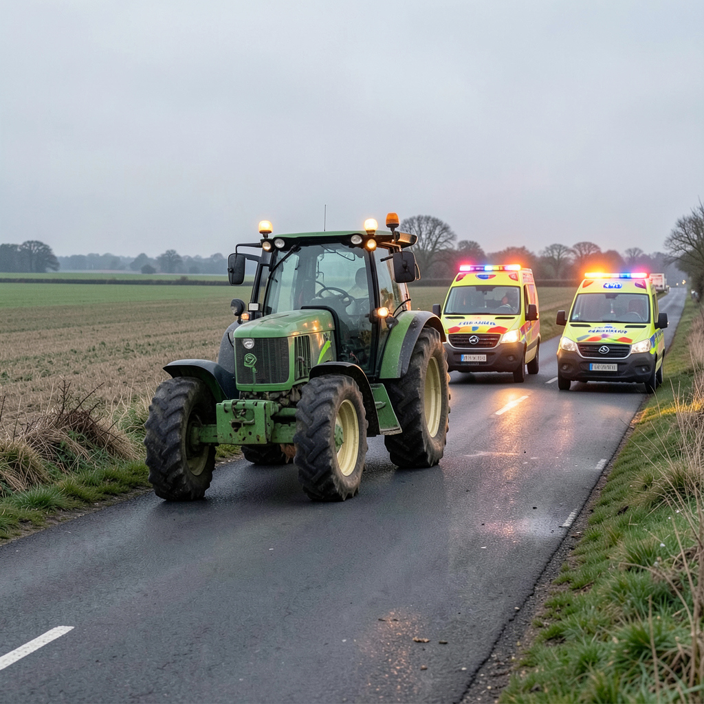 Child killed in Fosse Way farming vehicle crash